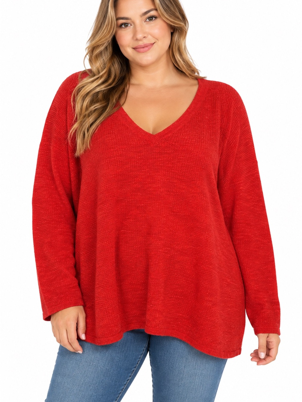 Eileen Fisher System Linen Blend Vneck Knit Sweater Size 3X Coastal Lagenlook